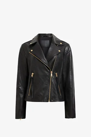 AllSaints Dalby Stud-embellished Slim-fit Leather Biker Jacket