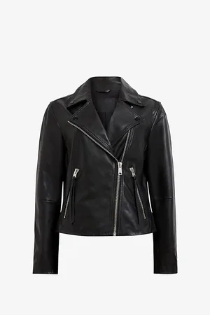 AllSaints Dalby Stud-embellished Leather Biker Jacket