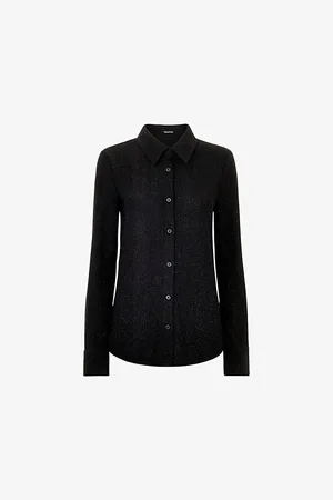 Whistles Eva Sparkle Slim-fit Stretch-woven Shirt