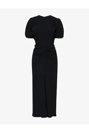 Victoria Beckham Slim-fit Ruched Stretch-woven Maxi Dress