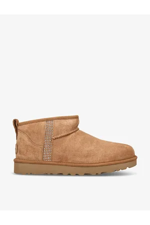 UGG Classic Ultra Mini Rhinestone-embellished Sheepskin Boots