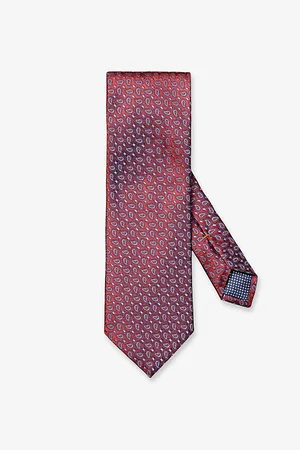 Eton Micro Paisley Graphic-pattern Silk Tie
