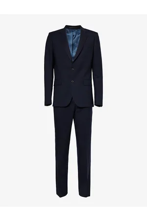 Paul Smith A Suit To Travel in Structured-shoulders Regular-fit Tapered-leg Wool