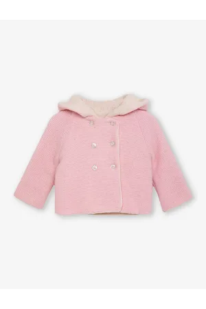 FrenchTrotters Teddy Ear-embroidered Wool and Cashmere-blend Coat 1-9 Months