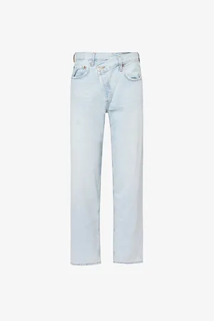 AGOLDE Criss Cross Asymmetric Straight-leg Recycled-cotton Jeans