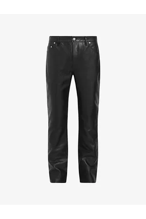 AllSaints Lynch Mid-rise Straight-leg Leather Trousers