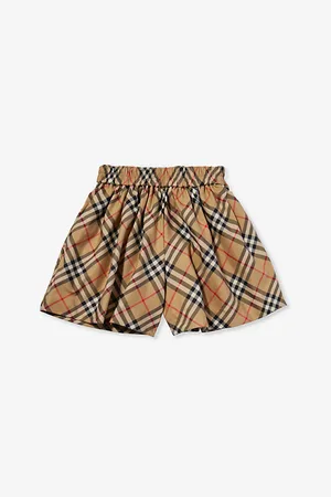 Burberry Marcy Checked Mid-rise Stretch-cotton Shorts