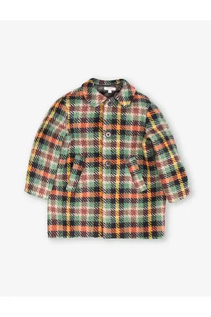 Caramel Everest Buttoned-cuffs Collared Wool Coat 3-8 Years