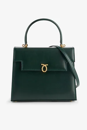 Launer Traviata Leather Top-handle Bag