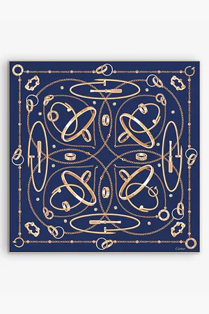 Cartier Precious Mundanity Graphic-print Silk-twill Scarf 90cm X