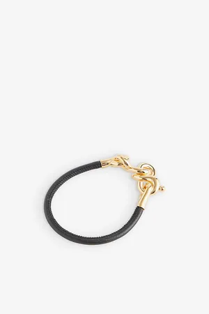Bottega Veneta Chain-knot Leather and Sterling-silver Bracelet