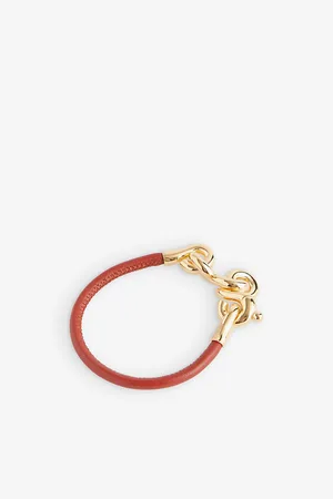 Bottega Veneta Chain-knot Leather and Sterling-silver Bracelet