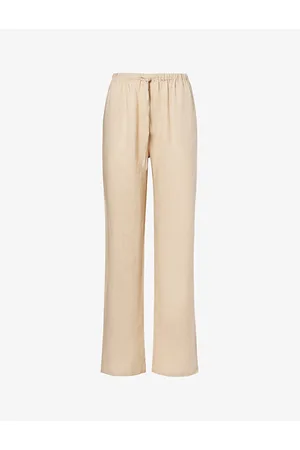AEXAE Straight-leg Mid-rise Linen Trousers