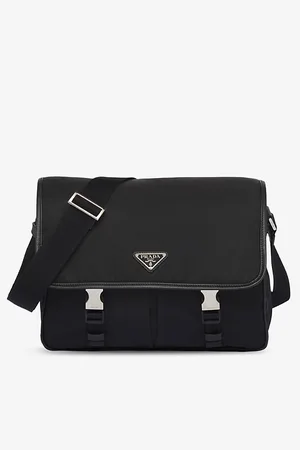 Prada Re-nylon Leather and Recycled-nylon Shoulder Bag