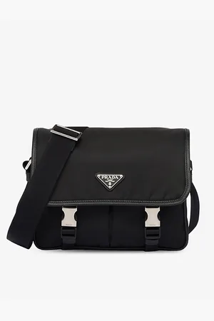 Prada Re-nylon Leather and Recycled-nylon Shoulder Bag