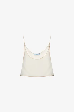 Prada Sablé Chain-embellished Woven Top