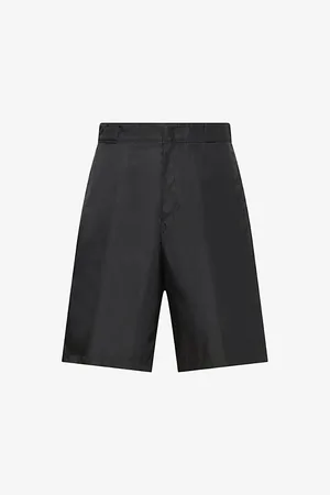 Prada Bermuda Brand-plaque Recycled-nylon Shorts