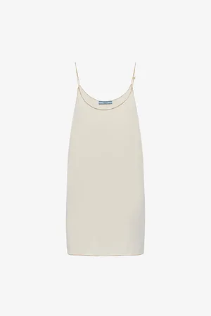 Prada Sablé Logo-charm Woven Mini Dress