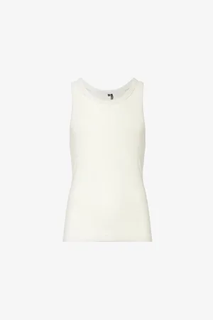 Entire Studios Scoop-neck Regular-fit Stretch-organic Cotton Top