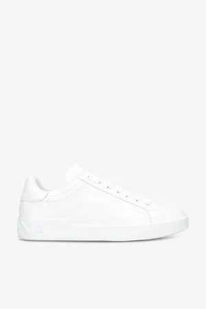 Dolce & Gabbana Portofino Logo-embossed Leather Low-top Trainers