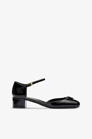 Prada Brand-plaque Patent Leather Pumps