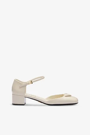 Prada Brand-plaque Patent Leather Pumps