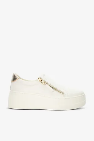 Dune Episodic Zip-embellished Flatform Leather Trainers