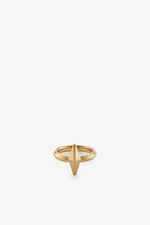 Jimmy Choo Diamond Logo-embellished -tone Brass Ring