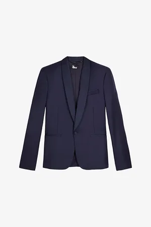 The Kooples Shawl-collar Single-breasted Stretch-wool Blazer