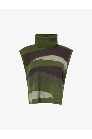 ME AND EM Detachable Roll-collar Cashmere Knitted Vest