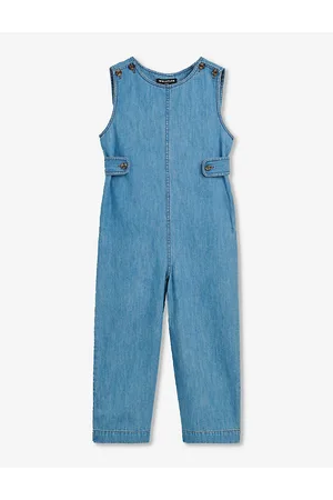 Whistles Sydney Sleeveless Cotton-chambray Jumpsuit 3-12 Years