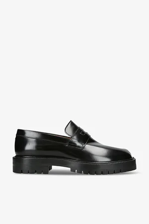 Maison Margiela Tabi County Panelled Brushed-leather Loafers