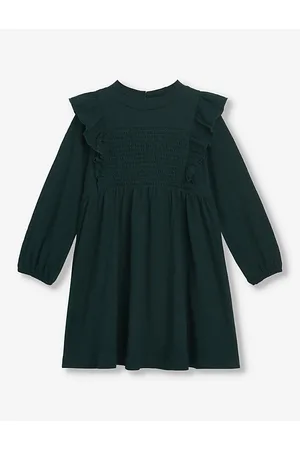 Whistles Una Shirred Cotton Mini Dress