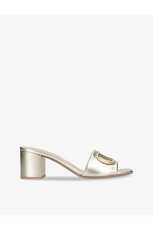 VALENTINO GARAVANI Vlogo 60 Cut-out Leather Mules