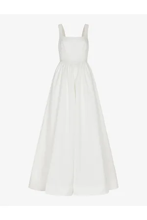 Whistles Lettie Square-neck Woven Maxi Wedding Dress