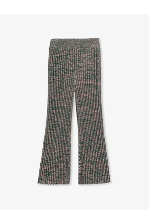 Whistles Marl Flared-leg Stretch-knit Trousers 3-9 Years
