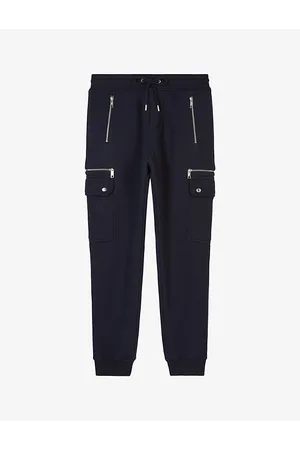 The Kooples Drawstring-waist Zipped-pocket Cotton-jersey Jogging Bottoms