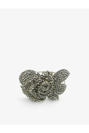 JENNIFER GIBSON JEWELLERY Pre-loved Floral-shaped Silver-toned Metal Bracelet