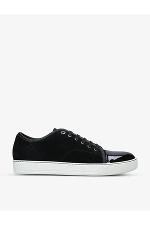 Lanvin Dbb1 Contrast-sole Suede and Leather Low-top Trainers