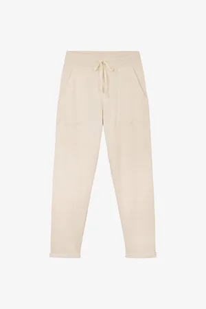 The White Company Relaxed-fit Elasticated-waist Cotton-blend Jogging Bottoms