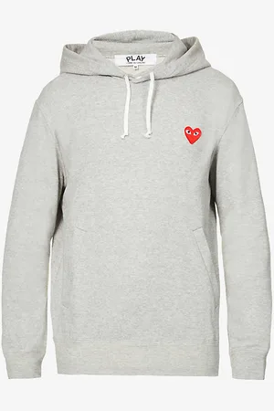 Comme des Garçons Logo-embroidered Regular-fit Cotton-jersey Hoody