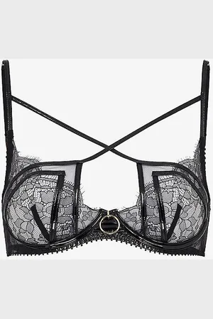 Agent Provocateur Foxie Ring-embellished Floral-lace Underwired Woven Bra