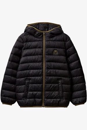Benetton Logo-embroidered Quilted Shell Puffer Jacket 6-14 Years