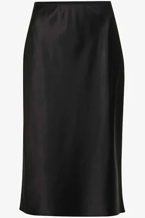 Joseph Isaak Silk-satin Midi Skirt