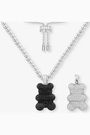 APM Monaco Mood Yummy Bear Sterling- and Zirconia Beaded Necklace