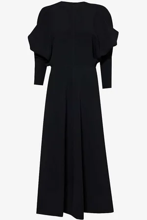 Victoria Beckham Dolman-sleeve Woven Midi Dress