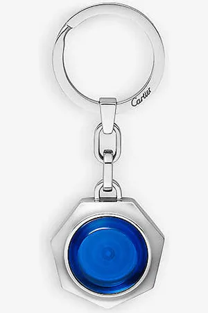 Cartier Santos De Brand-engraved Stainless-steel and Resin Keyring