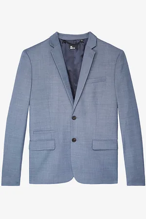 The Kooples Notched-lapel Single-breasted Stretch-wool Blazer