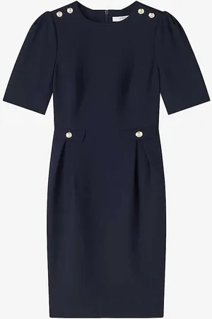 LK Bennett Marjorie Shift Crepe Knee-length Dress