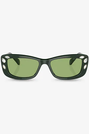 Swarovski Sk6008 Rectangle-frame Acetate Sunglasses